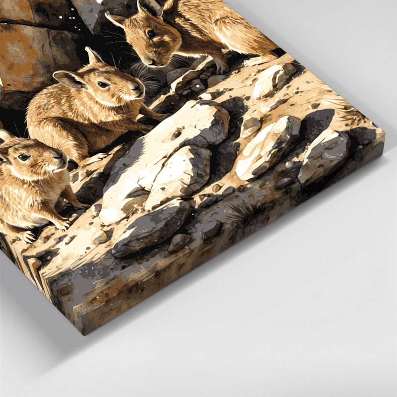 Art mural sur toile beige Wildlife Rock, H 12 po x l 18 po