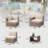 Amberson Fully Assembled 4-Person Rattan Sectional Seating Group with Cushions