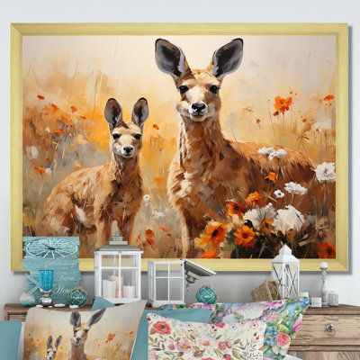 «Kangaroo Golden Blooms Outback» sur toile