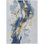 3' X 5' Blue And Gold Abstract Washable Indoor Outdoor Area Rug
