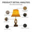 Lampe de table rustique en bois de campagnard Western, ensemble de 2, 22,9 po