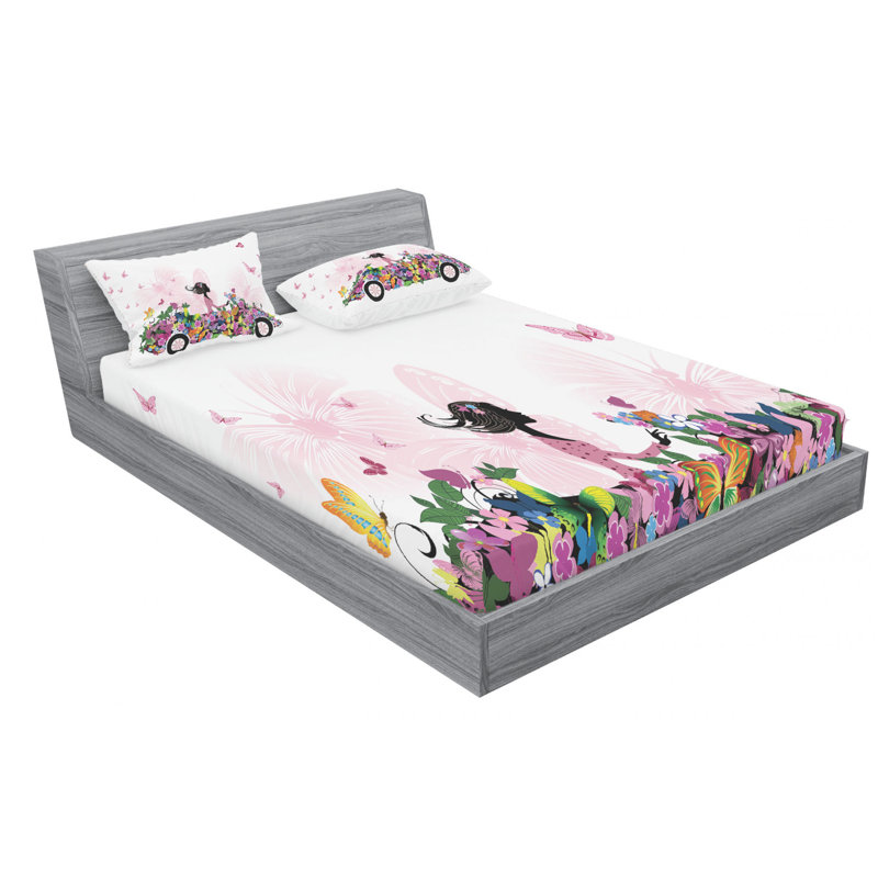 Microfiber Sheet Set, Queen Sheet Set with Fitted Sheet