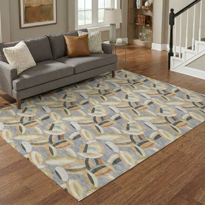 Tapis décontracté de qualité supérieure Mayfield AMF2454, Gris, 5 pi x 7 pi 6 po