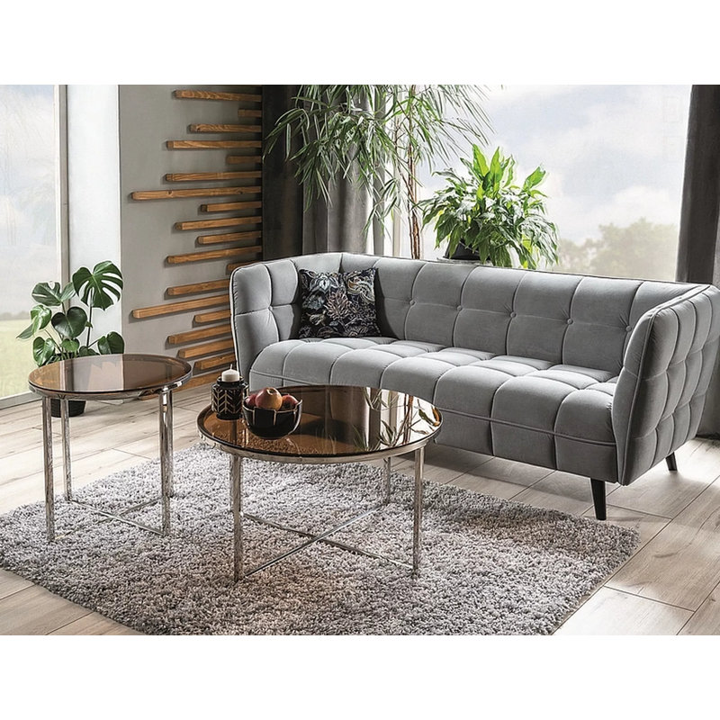 Avelina Cross Legs Coffee Table, 55cm H x 55cm W x 55cm D