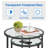 Baina 23.5"H Round Nesting End Table Set with Metal Frame-1715767553
