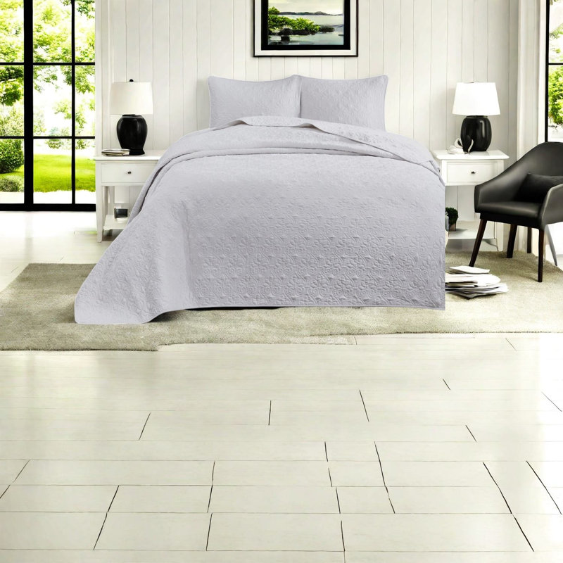 Ensemble de literie réversible en coton de qualité supérieure, style maison de campagne pour très grand lit
