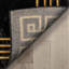 Tapis à motif abstrait doré et doré Fairmont Marble-98591049