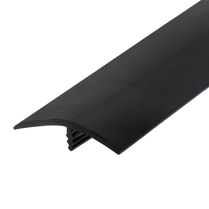 Moulure en T en plastique de 0,5 po d'épaisseur x 1,56 po de largeur x 12 po de longueur, Noir