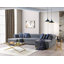 Canapé modulaire en velours gris Lorena-92113165