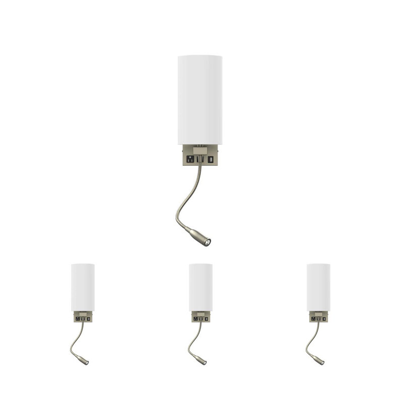 1 - Light Brushed Nickel Wall Sconce Light (Set of 4)