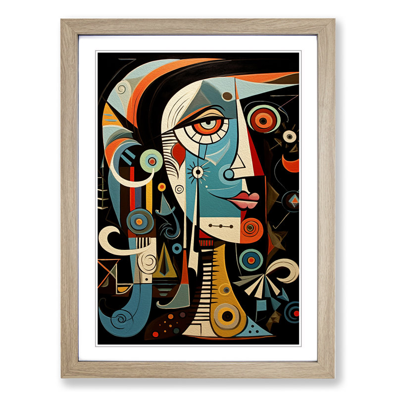 Pablo Picasso Modern - Framed Print, Oak Framed, 34cm H x 25cm W x 2cm D