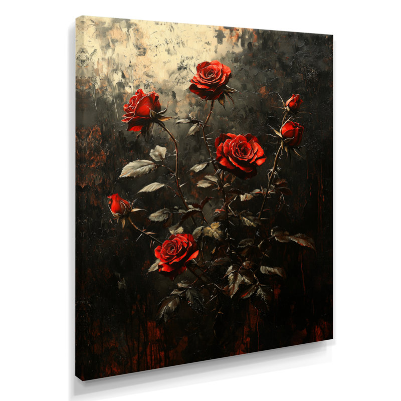 Blevins - Floral Canvas Wall Art, Wrapped Canvas, Does Not Apply, 20" H x 12" W