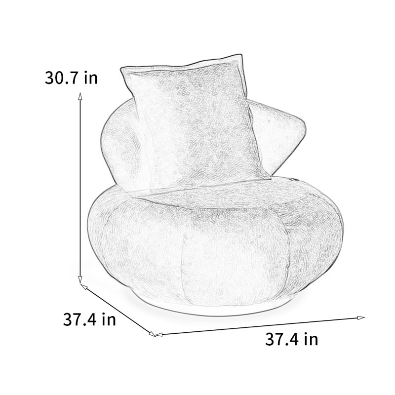 Chaise de loisirs rotative, Blanc cassé