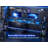 L-Shaped Gaming Desk With LED Lights, Power Outlets, Storage Shelves - 55 Inch Carbon Fiber Black