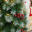 Arbre de Noël vert régulier avec lumières artificielles-1501907038