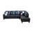  Alfye Black L Shaped Sofa Faux Leather , Sectional Sofa