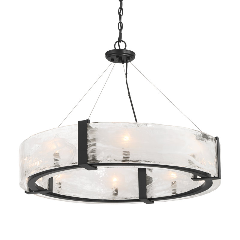 Cloud Break 8 - Light Steel Chandelier
