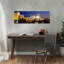 Buildings lit up at dusk Las Vegas Nevada USA 1 Piece Wrapped Canvas Panoramic Wall Art-383198087