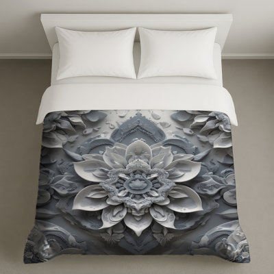 Housses de couette à motif floral complexes