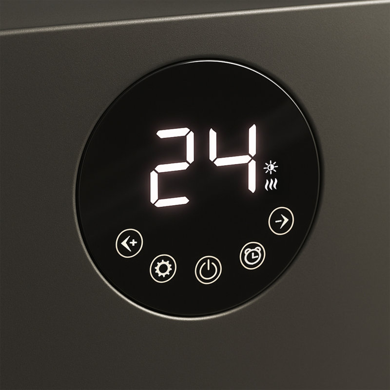 Jack Stonehouse 6800 BTU Electric Radiator Space Heater with Adjustable Thermostat and with Digital Display, Black
