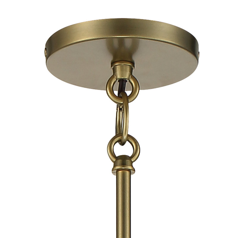Mini 5-Light Wagon Wheel Chandelier in Coal and Soft Brass