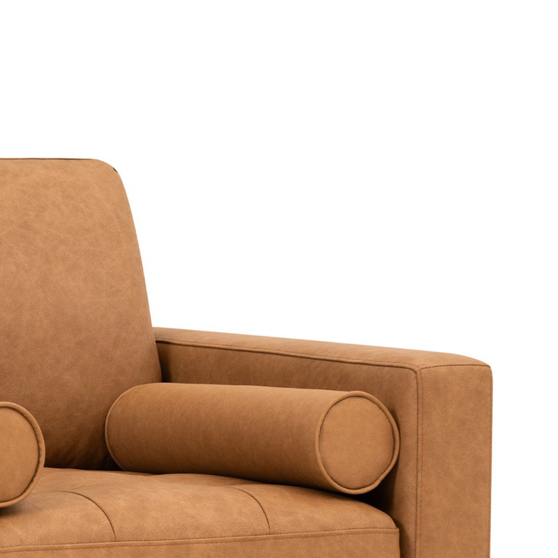 Fessler 34.7" Wide Genuine Leather Armchair