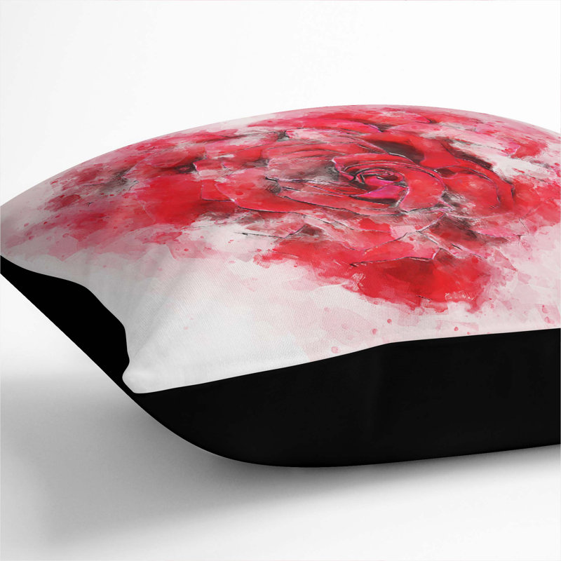 Square Throw Cushion, Black, 55cm H x 55cm W x 20cm D