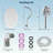 10'' All Metal Shower Head, High Pressure Rainfall Shower Head With 12'' Adjustable Curve Shower Extension Arm, 10-Spray, 71'' Shower Hose-119450467