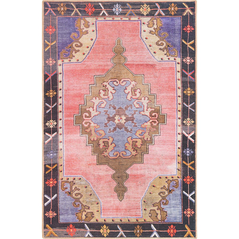 Tapis rose Glessite, Rectangle 3 pi 6 po x 5 pi 6 po