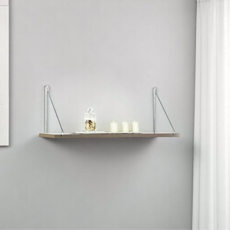Tablette simple murale flottante Palmer, Blanc