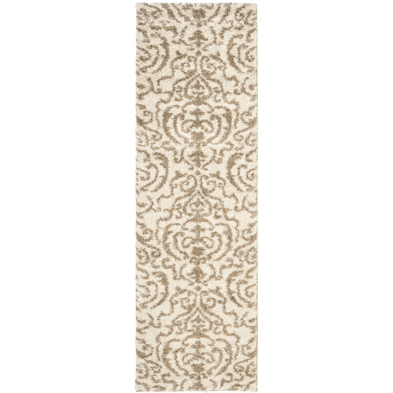 Tapis brun / beige Ellyona, Tapis de couloir 2 pi 3 po x 11 pi
