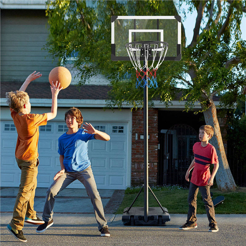 Yaheetech Outdoor Kids Game, 246cm H x 56.5cm W x 75.5cm D, Black/White