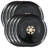 Snowflake Plate - Set of 8 - 8"Dia. - Black/White
