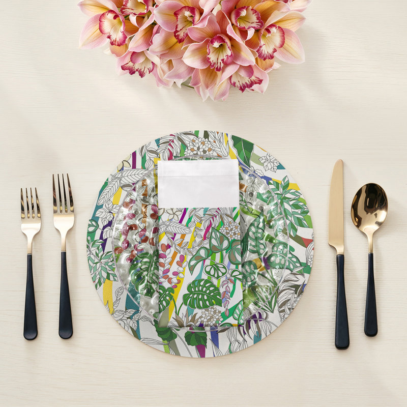 Sabi Jungle Cotton Sateen Dinner Napkins, Natural