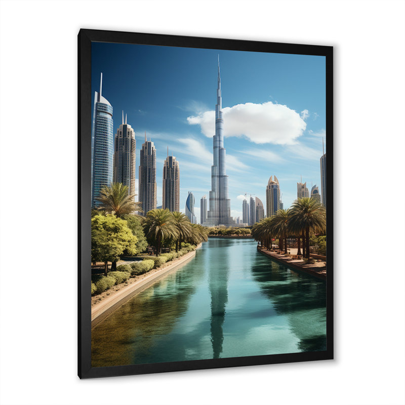 Impression sur toile Cityscapes, Cadre photo noir, H 32 po x l 24 po x P 1 po