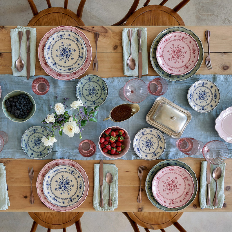 Vila Salad Plates, Pink/Red
