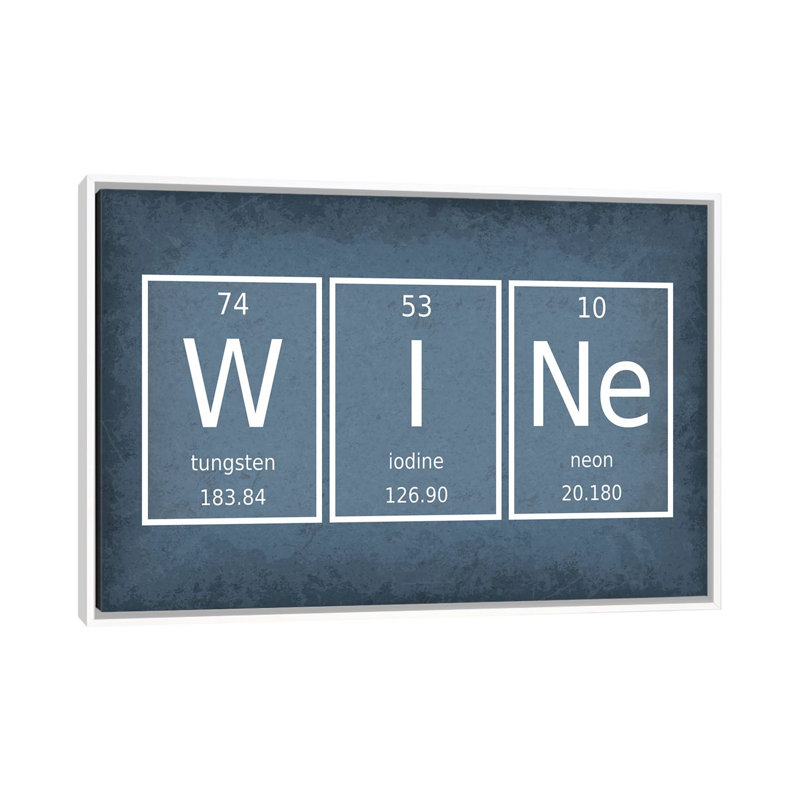 Vin par GetYourNerdOn-impression, Toile blanche encadrée, Pas de tapis, H 18 po x l 26 po x P 1,5 po