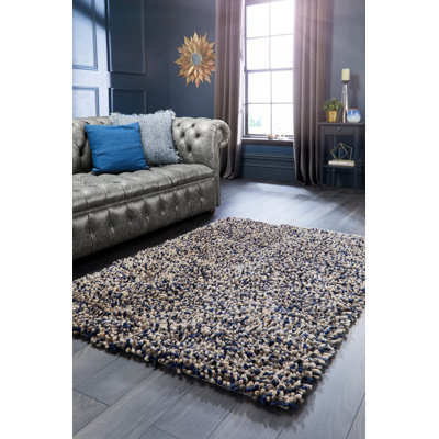 Nandika Wool Hand Woven Shag Area Rug
