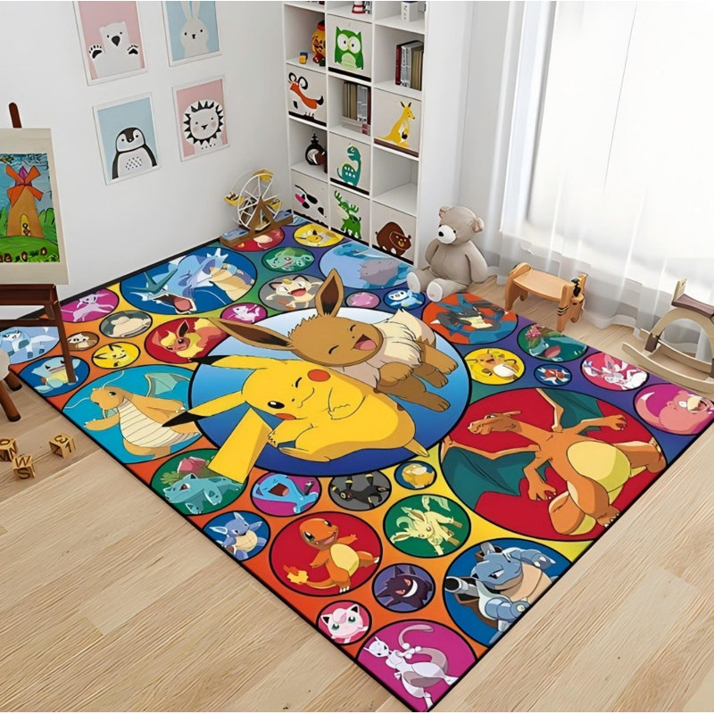 Tapis pokémon pour enfants Garçon, 47 x 71 pouces