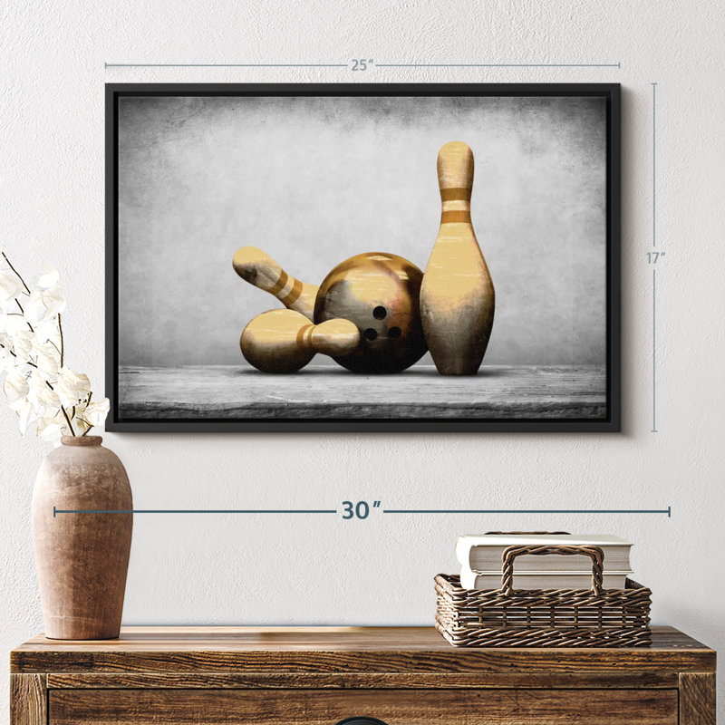 Impression sur toile texturée Bowling, H 17 po x l 25 po
