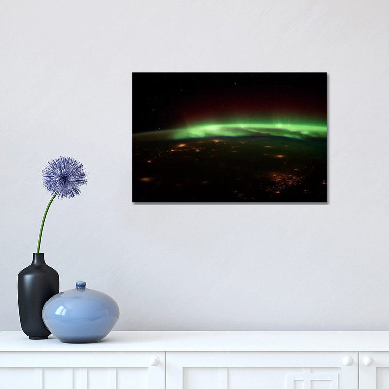 Aurora Borealis 1 Piece Wrapped Canvas Wall Art, 30.48 cm H x 45.72 cm W
