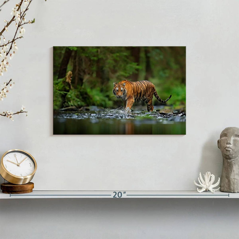 Brampt Tiger In The River, 8" H x 12" W