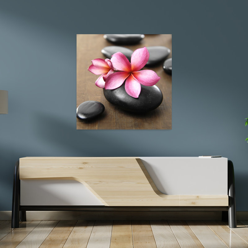 Cailloux zen, art contemporain abstrait, H 36 po x l 36 po