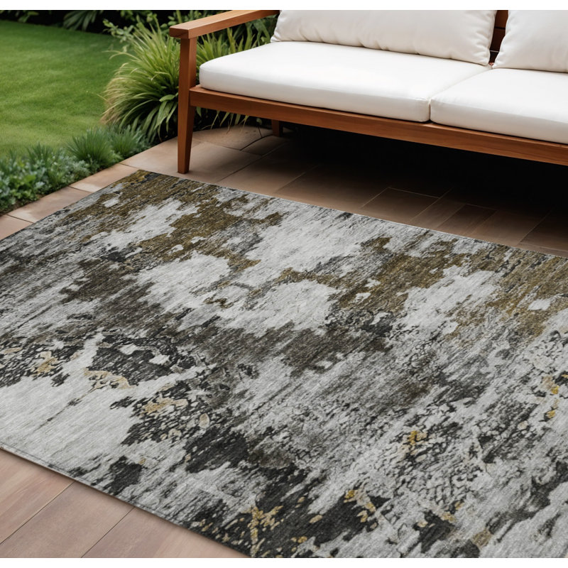 Tapis intérieur lavable abstrait 8 pi x 10 pi