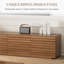 Meuble télé 70,87 po Mid-Century, bois brun avec 4 tiroirs