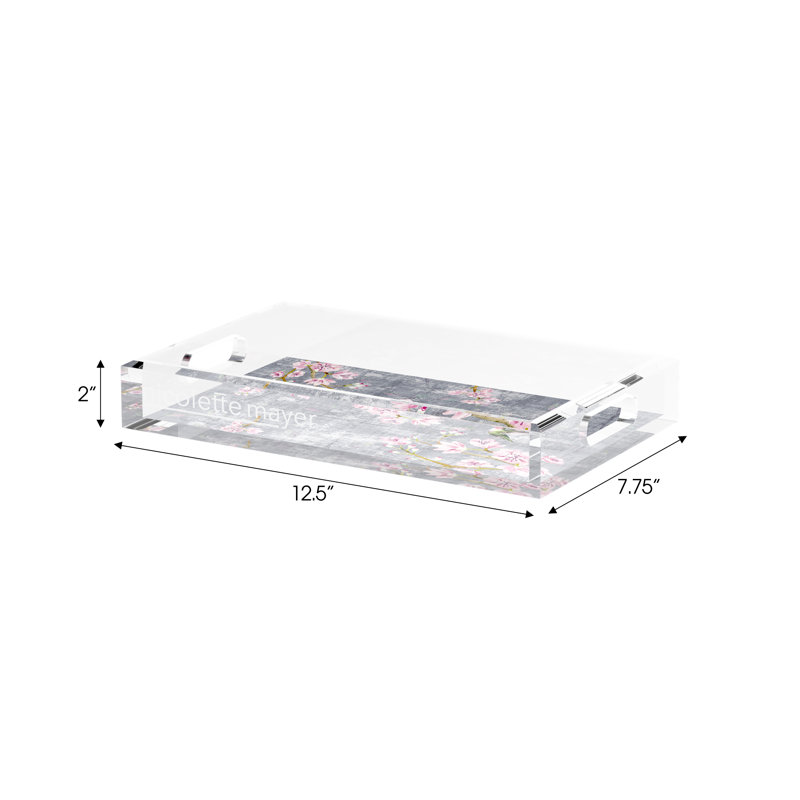 Plateau décoratif Blossom Fantasia, L 12,5 po x P 7,75 po x H 2 po