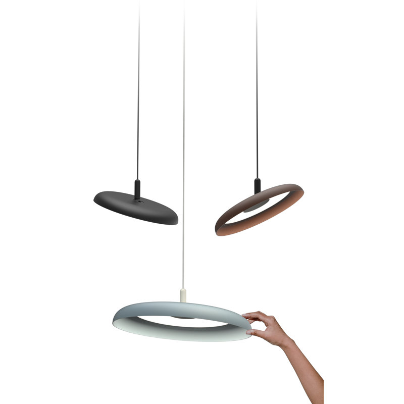 Nivél 1 - Light Single Dome Pendant, Black, Black, 120" H x 15" W x 15" D