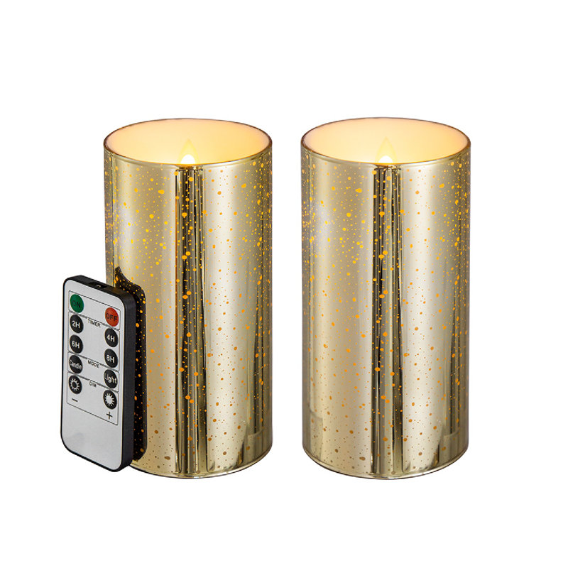 Flameless Candle, 6" H x 3" W x 3" D