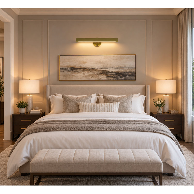 4-Light Satin Brass Wall Sconce With A White Frosted Acrylic diffuser