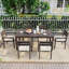 Ensemble de salle à manger de patio, table de salle à manger d'extérieur et chaises pour patio, balcon et cour arrière-496306003